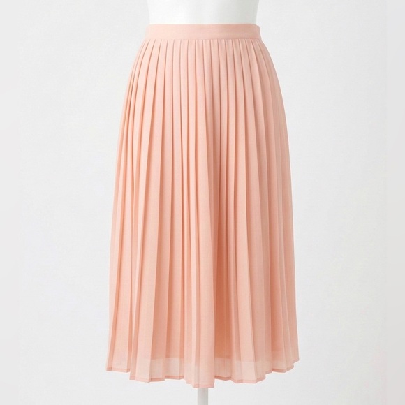 Forever 21 Dresses & Skirts - Vintage Forever 21 Peach A-Line Pleated Flowy Maxi Midi Dressy Skirt